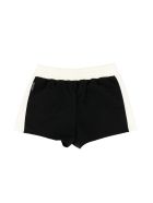 Moncler Shorts With Logo Print Moncler Shorts With Logo Print - Black