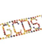 Crystal-embellished Logo Chocker GCDS Crystal-embellished Logo Chocker - Multicolor grey