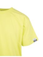 Man Lime-colored Artu' T-shirt With Black Writing Behind Golden Goose Man Lime-colored Artu' T-shirt With Black Writing Behind