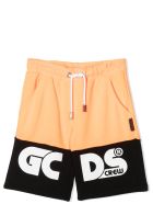 GCDS Mini Sports Bermuda With Print GCDS Mini Sports Bermuda With Print - Arancione