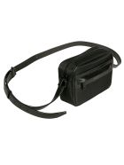 Saint Laurent Logo Front Pocket Top Zip Shoulder Bag Saint Laurent Logo Front Pocket Top Zip Shoulder Bag - Black