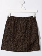 Fendi Ff Brown Nylon Skirt Fendi Ff Brown Nylon Skirt - Brown