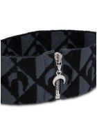 Marine Serre Moon Lozenge Collar In Viscose Blend Marine Serre Moon Lozenge Collar In Viscose Blend - Black