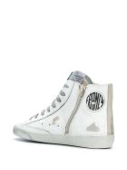 Woman White Francy Sneakers With Silver Laminated Star Golden Goose Woman White Francy Sneakers With Silver Laminated Star