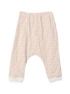 Fendi Ff Motif Track Pants Fendi Ff Motif Track Pants - Beige