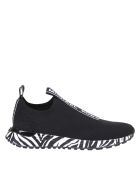 Michael Kors Slip On Bodies In Black Fabric Michael Kors Slip On Bodies In Black Fabric - Black/White
