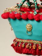Sikuly Handbag Sicilia Sikuly Leather Coffa Bag With Pompom And Tassels Sikuly Handbag Sicilia Sikuly Leather Coffa Bag With Pompom And Tassels - Multicolor