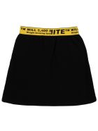 Off-White Black Cotton Skirt With Logo Off-White Black Cotton Skirt With Logo - Black