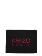 Kenzo Clutch In Black Canvas Kenzo Clutch In Black Canvas - black