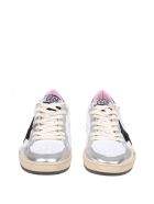 Golden Goose Ballstar White And Silver Laminated Sneakers Golden Goose Ballstar White And Silver Laminated Sneakers - Bianca