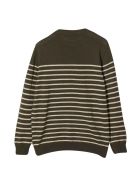 Balmain Unisex Striped Sweater Balmain Unisex Striped Sweater - Verde/oro