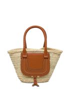 Chloé Top Andle Sotfcalf/softart + Raffia Chloé Top Andle Sotfcalf/softart + Raffia - M Tan
