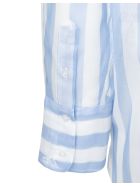 Striped Cotton Shirt MSGM Striped Cotton Shirt - Bianco/celeste