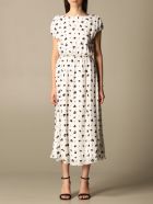 Armani Exchange Dress Long Armani Exchange Dress With Heart Pattern Armani Collezioni Armani Exchange Dress Long Armani Exchange Dress With Heart Pattern - White