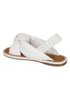 Miu Miu Slingback Bow Sandals Miu Miu Slingback Bow Sandals - White