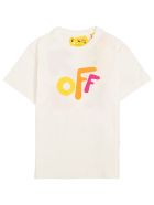 Off-White White Cotton T-shirt With Off Print Off-White White Cotton T-shirt With Off Print - White