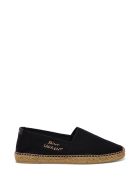 Saint Laurent Canvas Espadrilles With Side Logo Saint Laurent Canvas Espadrilles With Side Logo - Black
