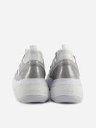 Hogan Interaction Sneakers In Leather With Pearly Finish Hogan Interaction Sneakers In Leather With Pearly Finish - Argento e Bianco