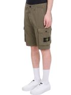 Stone Island Shorts In Green Cotton Stone Island Shorts In Green Cotton - green