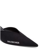 Balenciaga Pointed Mules Knife With Logo Balenciaga Pointed Mules Knife With Logo - Black