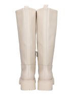 Ash Lucky Low Heels Boots In Beige Leather Ash Lucky Low Heels Boots In Beige Leather - beige