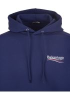 Man Blue Political Campaign Hoodie Balenciaga Man Blue Political Campaign Hoodie - Pacific blue/white