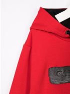 Red Kids Hoodie Black Logo Application Givenchy Red Kids Hoodie Black Logo Application - Rosso
