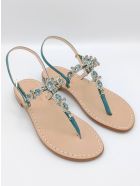 Via Krupp Jewel Flip Flops Sandals Dea Sandals Via Krupp Jewel Flip Flops Sandals - petrol blue, crystal