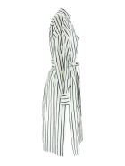 Brunello Cucinelli Cotton Regimental Stripe Poplin Shirt Dress With Belt Brunello Cucinelli Cotton Regimental Stripe Poplin Shirt Dress With Belt - White/blue
