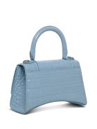 Balenciaga Hourglass Crossbody Bag In Light Blue Crocodile Printed Leather Balenciaga Hourglass Crossbody Bag In Light Blue Crocodile Printed Leather - Light blue