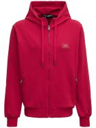 Dolce & Gabbana Red Jersey Hoodie With Logo Dolce & Gabbana Red Jersey Hoodie With Logo - Red