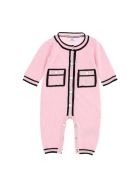 Chiara Ferragni Pink Wool Blend Onesie Chiara Ferragni Pink Wool Blend Onesie - Pink