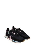 GHOUD Rush Sneakers In Black Suede And Fabric GHOUD Rush Sneakers In Black Suede And Fabric - Nero e Rosa