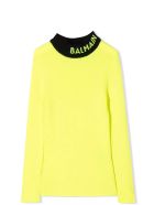 Balmain Two-tone Ribbed Sweater Balmain Two-tone Ribbed Sweater - Yellow