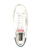 Man White Super-star Sneakers With Suede Star And Back Patch Golden Goose Man White Super-star Sneakers With Suede Star And Back Patch