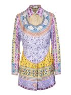 Woman Silk Shirt With Multicolored Foulard Print Etro Woman Silk Shirt With Multicolored Foulard Print
