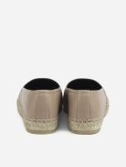 Saint Laurent Monogram Espadrilles Made Of Leather Saint Laurent Monogram Espadrilles Made Of Leather - Nude