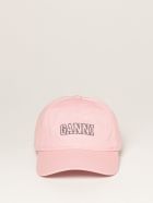 Ganni Hat Ganni Baseball Cap In Cotton With Logo Ganni Hat Ganni Baseball Cap In Cotton With Logo - Pink