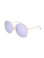 Pomellato PM0081S Sunglasses Pomellato PM0081S Sunglasses - Grey Gold Violet