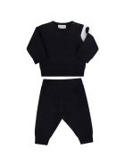 Moncler Blue Tracksuit For Baby Kids With Patch Moncler Blue Tracksuit For Baby Kids With Patch - Blue