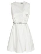 Prada Sleeveless Belted Dress Prada Sleeveless Belted Dress - White