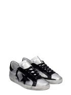 Golden Goose Superstar Sneakers In Silver Suede And Leather Golden Goose Superstar Sneakers In Silver Suede And Leather - ARGENTO