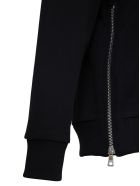 Balmain Back Cotton Hoodie With Logo Print Balmain Back Cotton Hoodie With Logo Print - Black