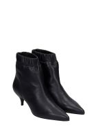 Alchimia Low Heels Ankle Boots In Black Leather Alchimia Low Heels Ankle Boots In Black Leather - black