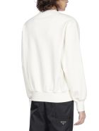 Prada Logo-patch Cotton Sweatshirt Prada Logo-patch Cotton Sweatshirt - Naturale