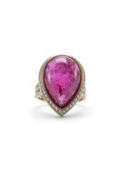 Lo Spazio Rubellite Ring Lo Spazio Jewelry Lo Spazio Rubellite Ring - Pink