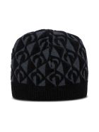 Marine Serre Moon Lozenge Hat In Viscose Blend Marine Serre Moon Lozenge Hat In Viscose Blend - Black