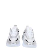 At Your Place. Fuga Sneakers In Leather And Fabric D.A.T.E. At Your Place. Fuga Sneakers In Leather And Fabric - White/Silver