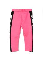 GCDS Pink Cotton Blend Leggings GCDS Pink Cotton Blend Leggings - Fuxia