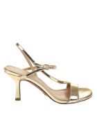 Michael Kors Tasha Sandal In Laminated Leather Michael Kors Tasha Sandal In Laminated Leather - Oro
